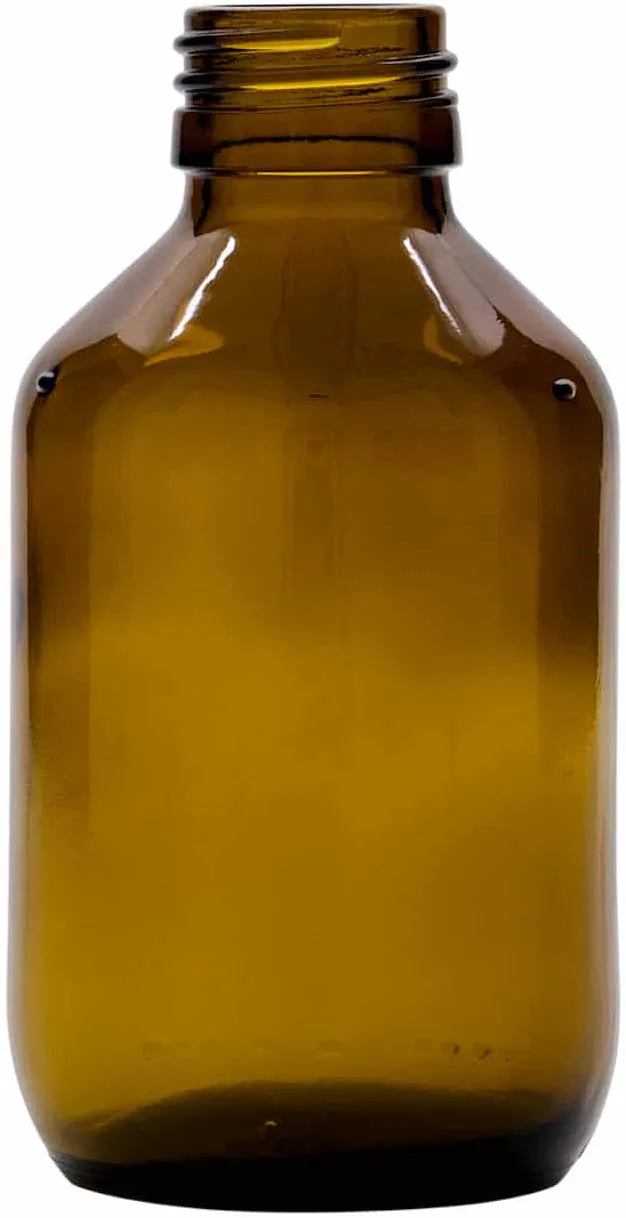 150 ml, Flacone farmaceutico, marrone, vetro, imboccatura: PP 28
