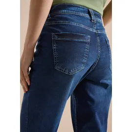 Cecil 3/4 Wide Leg Jeans, mid Blue used wash), 33 - 33W / 22L