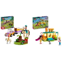 LEGO Friends Pferde- und Pony-Anhänger, Pferde-Spielzeug & Friends Abenteuer auf dem Katzenspielplatz
