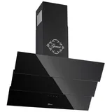 GURARI Wandhaube Kopffrei Dunstabzugshaube 60 cm GCH D 267 BL 6 PRIME N. Schwarz Glas Kopffrei Dunstabzugshaube 60 cm GCH D 267 BL 6 PRIME N. Schwarz Glas, Wandmontage Abzugshaube 1000m3/h Klasse A schwarz