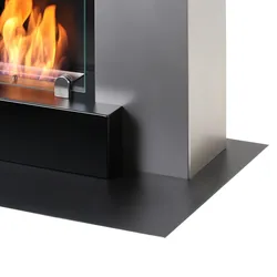 muenkel design Bodenplatte für breeze, Vulcano und Landhaus Kamine: Schwarz