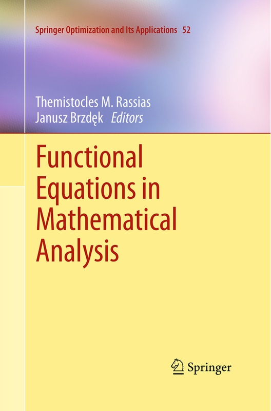 Functional Equations In Mathematical Analysis  Kartoniert (TB)