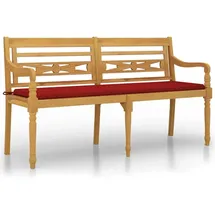vidaXL Batavia-Bank 150 x 46 x 33 cm Rot