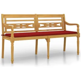 vidaXL Batavia-Bank 150 x 46 x 33 cm Rot