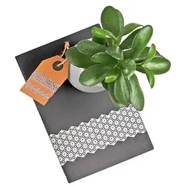 Folia Washi-Dekor Blüten weiß Deko-Klebeband 50 mm x 5 m