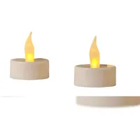 Gravidus 4er Set LED Teelichter Teelicht künstlich Weiß Batteriebetrieben