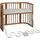 Waldin Babybett 5in1, Beistellbett aus Holz, Matratze,