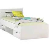 Demeyere Bett Michigan 90 x 200 cm Dekor Weiß