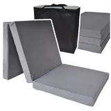Viking Choice - Gästematratze Grau - Faltmatratze - 195x80x10 Cm - Campingmatratze