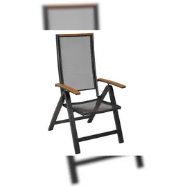 Merxx Itanos Gartensessel 59,5 x 71 x 115 cm grau klappbar