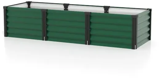 Vitavia Hochbeet Meta IN&OUT 401 S 65 x 185 cm 40 cm Seegrasgrün mit schwarzen Profilen