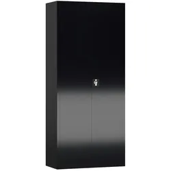 Aktenschrank Metallschrank mit 2 Türen, 4 Fachböden 1800x800x380mm  tiefschwarz X-530339