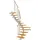 DOLLE Mittelholmtreppe Hamburg 75 cm Edelstahl/Holz/Metall für Geschosshöhen 240-279 cm