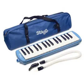 Stagg MELOSTA32BL 32-Noten Melodica mit Tasche blau