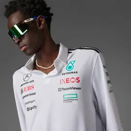 adidas Herren MERCEDES - AMG PETRONAS FORMULA ONE TEAM POLOSHIRT - White / Black - 2XL