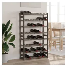 vidaXL Weinregal 56 Flaschen 80 x 30 x 90 cm Grau