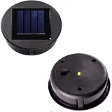 Ulisem - 2 Stück Ersatz Top Solar Laterne Licht Solarpanel Licht Abdeckung mit LED-Lampe, diy Solar Laterne für Outdoor-Garten Dekor
