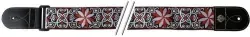 Gitarrengurt Folk Jacquard Red-White