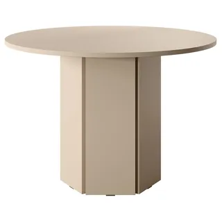 Selsey Esstisch Esszimmertisch Rund Durchmesser 104 cm Küchentisch Hexa Cappuccino