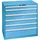 Certeo Lista Schubladenschrank 54x36E (BxTxH) 1023x725x1000mm KEY Lock R5012