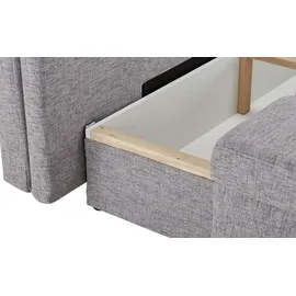Sofa.de Schlafcouch Webstoff 2-Sitzer Grau