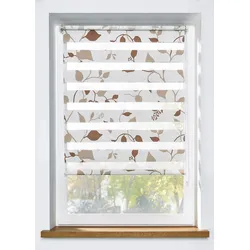 bonprix Doppelrollo mit Ranken, beige, 130x100 cm