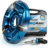 Bayerwald Werkzeuge QUALITÄT AUS DEUTSCHLAND Bayerwald Werkzeuge NeoPlane Frässcheibe für Winkelschleifer Ø 100 mm x 22,2 mm mit 3 HM Messern im Koffer | Carving freier Sicht - wechselbare TiN-beschichtete Zähne lange Standzeit