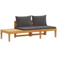 vidaXL Gartenbank mit Tisch 150 x 60 x 85 cm Grau