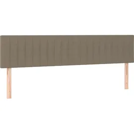 vidaXL Boxspringbett mit Matratze Taupe 180x200 cm Stoff