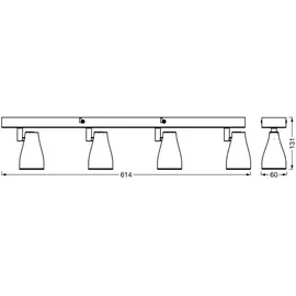 LEDVANCE LED Spot 4x4,3W GU10 warmweiß 2700K
