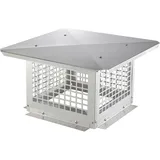 Vevor Schornsteinabdeckung Edelstahl 304 Kaminhaube 416x416x250mm Kaminabdeckung Vogelschutz Regenhaube Schornsteinhaube 2 Installationsmethode Kaminhut kompatibel mit verschiedenen Schornsteintypen