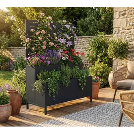 Westmann Dekora 5 Stufenhochbeet mit Rankgitter 60 x 30 cm Anthrazit