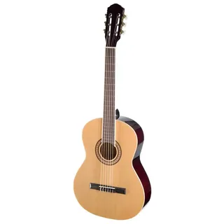 Almeria CG-390, 4/4 Konzertgitarre, Natural, Linde Korpus, 650mm Mensur, 52mm Sattelbreite
