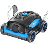 WINNY POOL CLEANER Poolroboter Akku für 130 Mins Reinigung,Poolsauger Kabellos mit LED-Indikator, Dualer Motor, Reinigungsbürste für den Boden, Automatische Poolreiniger für Pool bis zu 100m2