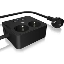 Icy Box RaidSonic IB-MPS2220B-CH für Tisch- oder Wandmontage