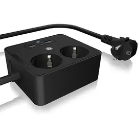 Icy Box RaidSonic IB-MPS2220B-CH für Tisch- oder Wandmontage