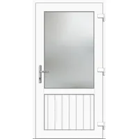 Kunststoff Nebeneingangstür nach Maß "NICOLE" 74 mm Weiß RAL 9016 beidseitig außen öffnend DIN rechts