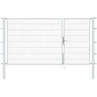 GAH Alberts Alberts Stabgitter-Doppeltor,feuerverzinkt,40x40 | 1000+2000x1600 | Pfosten 80x80