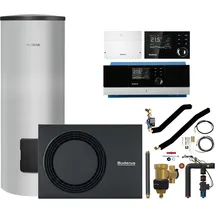 Buderus Wärmepumpen-Hybridsystem WLW-5 MB mit SH300, Speicher, HYC25, MC110 und RC310