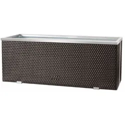 Casa Padrino Luxus Blumenkübel Braun / Silber 150 cm - Garten & Terrassen Accessoires