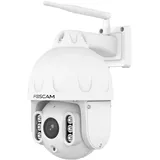 Foscam 8MP Wi-Fi Outdoor PTZ Dome IP-Kamera mit Spots und Smart Tracking SD8P Weiß