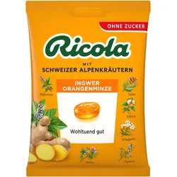 Ricola Ingwer Orangenminze Bonbons o. Zucker im Beutel
