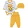 TupTam Baby Set mit Langarmbody Hose & Mütze – 3-teilig, Farbe: Biene Gelb/Streifen grau), Kinder Größe: 68 - 68