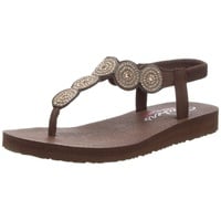 Skechers Women's Meditation-Stars And Spakle Thong Sandal Brown 7 - 37 EU