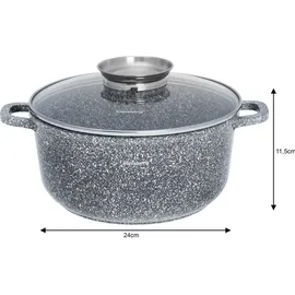 Klausberg Topf mit Marmorbeschichtung 4,5l 24cm KB7522