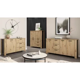 byLIVING Faro 160 x 84 x 40 cm Artisan Eiche / Schwarz