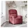 vidaXL Massagesessel mit verstellbarer Rückenlehne und Vibrationsfunktion Polyester 86,5 x 99,5 x 86,5 cm Weinrot