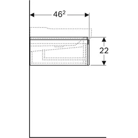 Geberit Xeno2 117,4x22x46,2cm, m 2 L, strukt./sch.-gr