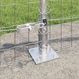 vidaXL Zaun mit Pfosten 0,6 x 25 m Silber/Stahl