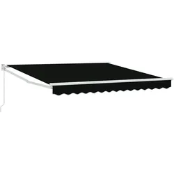 vidaXL manuelle Einziehmarkise Schwarz 300x250 cm